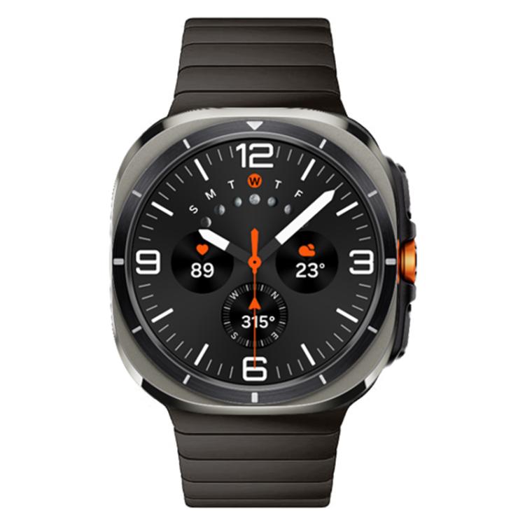 For Samsung Galaxy Watch Ultra 47mm Bamboo Norman Buckle Stainless Steel Watch Band(Slate)