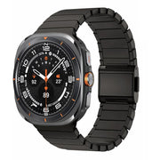 For Samsung Galaxy Watch Ultra 47mm Bamboo Norman Buckle Stainless Steel Watch Band(Slate)