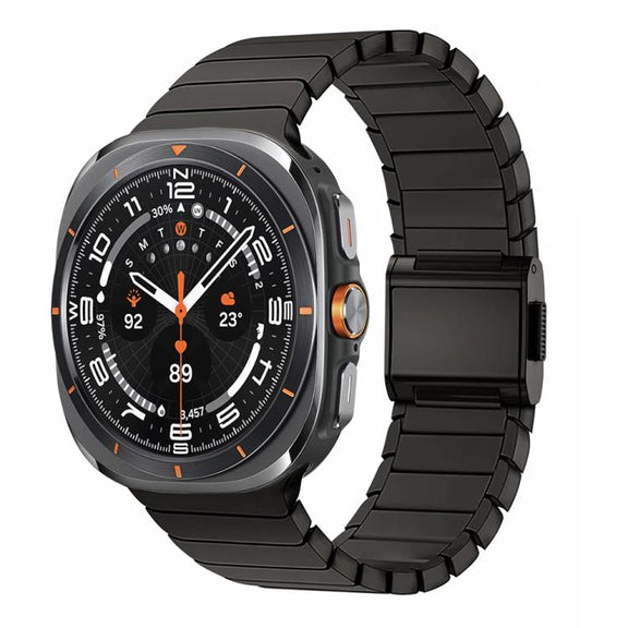 For Samsung Galaxy Watch Ultra 47mm Bamboo Norman Buckle Stainless Steel Watch Band(Slate)