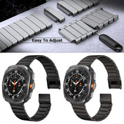 For Samsung Galaxy Watch Ultra 47mm Bamboo Norman Buckle Stainless Steel Watch Band(Black)