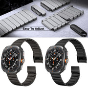 For Samsung Galaxy Watch Ultra 47mm Bamboo Norman Buckle Titanium Alloy Watch Band(Silver)