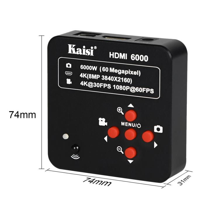 Kaisi HDMI 6000 HDMI / USB Dual Interface 60MP 4K Ultra HD Microscope Industrial Camera, Plug:EU Plug