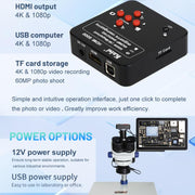 Kaisi HDMI 6000 HDMI / USB Dual Interface 60MP 4K Ultra HD Microscope Industrial Camera, Plug:EU Plug