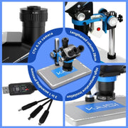 Kaisi S8 6.7-52X Zoom Trinocular Stereo Microscope Set