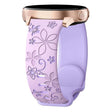 20mm Two Color Bauhinia Embossed Silicone Watch Band(Lavender+Violet) - free shipping - PMc TechLife - Order now!