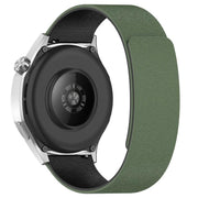 22mm Cloud Wood Grain Silicone Magnetic Watch Band(Dark Green Black)