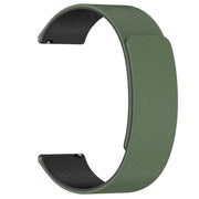 22mm Cloud Wood Grain Silicone Magnetic Watch Band(Dark Green Black)