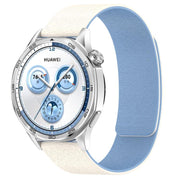 22mm Cloud Wood Grain Silicone Magnetic Watch Band(Antique White Blue)