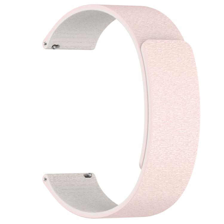 22mm Cloud Wood Grain Silicone Magnetic Watch Band(Pink Starlight)