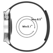 22mm Cloud Wood Grain Silicone Magnetic Watch Band(Black)