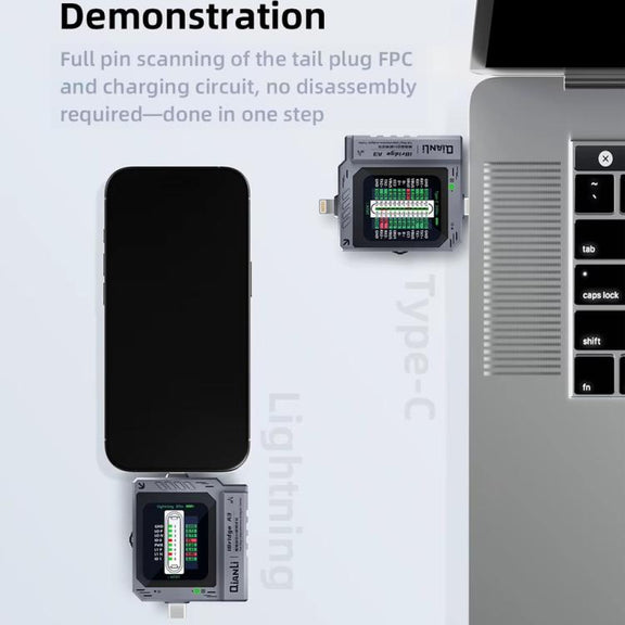 Qianli iBridge A3 Tail Plug Comprehensive Analysis Tester for Lightning & Type-C Interface Devices