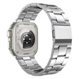 For Apple Watch 46mm / 49mm / 45mm / 44mm Norman Clasp Three-Link Stainless Steel Watch Band(Silver) - free shipping - PMC TechLife - Order now!