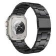 For Apple Watch 46mm / 49mm / 45mm / 44mm Norman Clasp Three-Link Titanium Alloy Watch Band(Black) - free shipping - PMC TechLife - Order now!