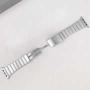 For Apple Watch 42mm / 41mm / 40mm / 38mm Single Bead Side-removable Stainless Steel Watch Band(Silver)