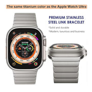 For Apple Watch 46mm / 49mm / 45mm / 44mm Bamboo Norman Buckle Pure Titanium Watch Band(Silver)