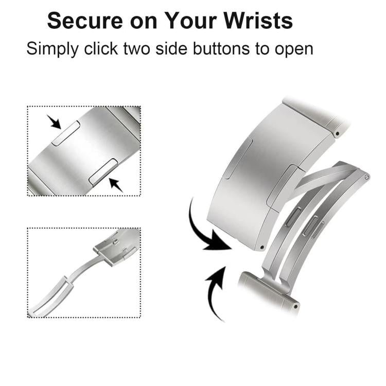 For Apple Watch 46mm / 49mm / 45mm / 44mm Integrated I-Shaped Quick Release Titanium Alloy Watch Band(Silver)