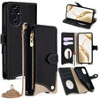 For Honor 200 Crossbody Chain Fishtail Litchi Leather Phone Case(Black) - Honor Cases by PMC TechLife | Online Shopping South Africa | PMC TechLife | Buy Now Pay Later Mobicred