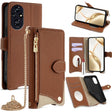 For Honor 200 Crossbody Chain Fishtail Litchi Leather Phone Case(Brown) - Honor Cases by PMC TechLife | Online Shopping South Africa | PMC TechLife | Buy Now Pay Later Mobicred
