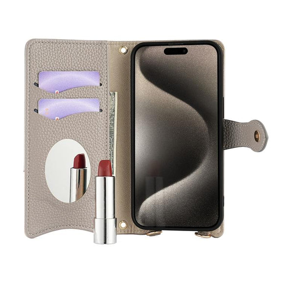 For Honor 200 Crossbody Chain Fishtail Litchi Leather Phone Case(Grey)