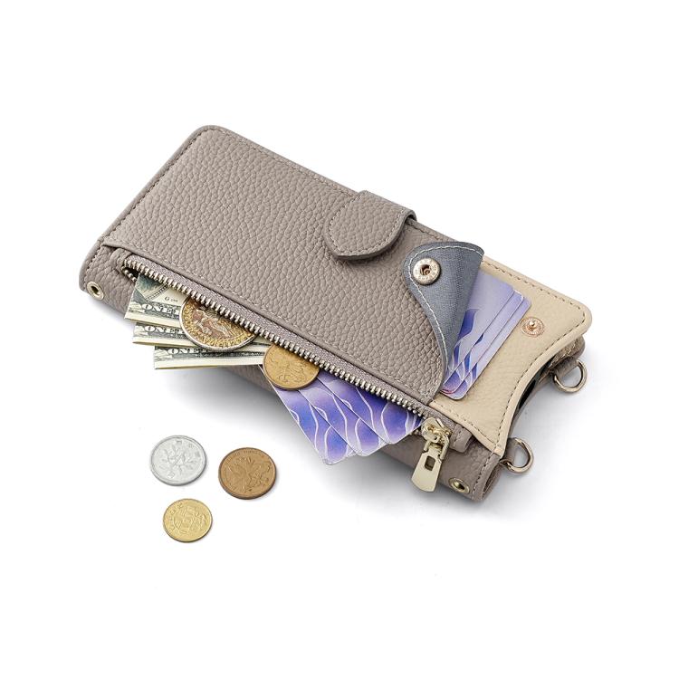 For Honor 200 Crossbody Chain Fishtail Litchi Leather Phone Case(Grey)