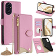 For Honor 200 Crossbody Chain Fishtail Litchi Leather Phone Case(Pink) - Honor Cases by PMC TechLife | Online Shopping South Africa | PMC TechLife | Buy Now Pay Later Mobicred
