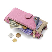 For Honor 200 Crossbody Chain Fishtail Litchi Leather Phone Case(Pink)