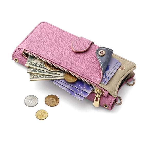 For Honor 200 Crossbody Chain Fishtail Litchi Leather Phone Case(Pink)