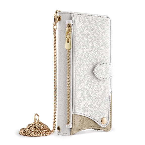 For Honor 200 Crossbody Chain Fishtail Litchi Leather Phone Case(White)