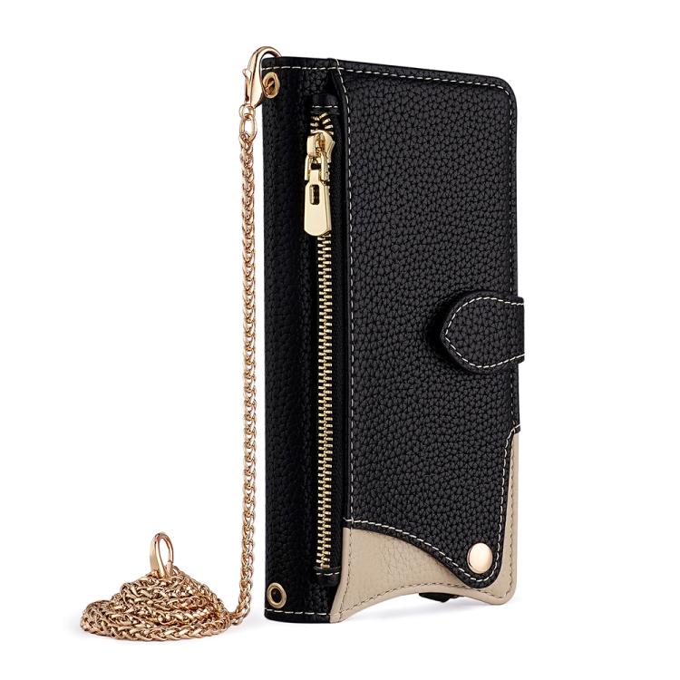 For Nokia G42 / G310 Crossbody Chain Fishtail Litchi Leather Phone Case(Black)