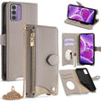 For Nokia G42 / G310 Crossbody Chain Fishtail Litchi Leather Phone Case(Grey) - Nokia Cases by PMC TechLife | Online Shopping South Africa | PMC TechLife | Buy Now Pay Later Mobicred