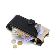 For Sharp Aquos wish4 Crossbody Chain Fishtail Litchi Leather Phone Case(Black)