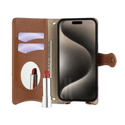 For Sharp Aquos wish4 Crossbody Chain Fishtail Litchi Leather Phone Case(Brown)