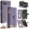 For Google Pixel 6 Pro Crossbody Chain Fishtail Litchi Leather Phone Case(Purple) - Google Cases by PMC TechLife | Online Shopping South Africa | PMC TechLife | Buy Now Pay Later Mobicred