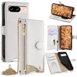 For Google Pixel 8 Crossbody Chain Fishtail Litchi Leather Phone Case(White) - Google Cases by PMC TechLife | Online Shopping South Africa | PMC TechLife | Buy Now Pay Later Mobicred