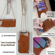 For Itel A50 Crossbody Chain Fishtail Litchi Leather Phone Case(Brown)