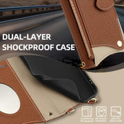 For Itel A50 Crossbody Chain Fishtail Litchi Leather Phone Case(Brown)