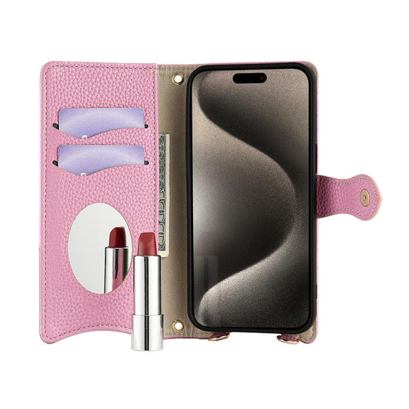 For Itel A50 Crossbody Chain Fishtail Litchi Leather Phone Case(Pink)