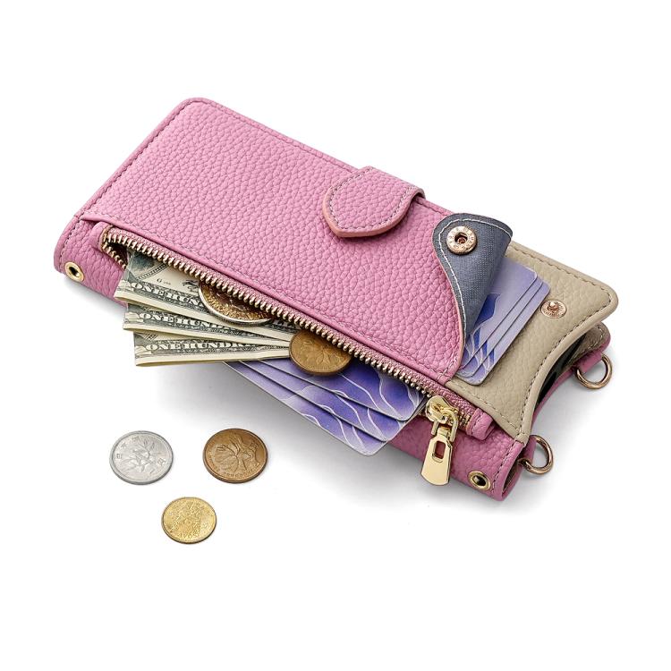 For Itel A50 Crossbody Chain Fishtail Litchi Leather Phone Case(Pink)