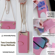 For Itel A50 Crossbody Chain Fishtail Litchi Leather Phone Case(Pink)