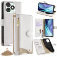 For Itel A50 Crossbody Chain Fishtail Litchi Leather Phone Case(White) - free shipping - PMC TechLife - Order now!