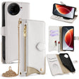 For Tecno Camon 30 Pro Crossbody Chain Fishtail Litchi Leather Phone Case(White) - free shipping - PMC TechLife - Order now!