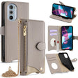 For Motorola Edge+ 2022 / Edge 30 Pro Crossbody Chain Fishtail Litchi Leather Phone Case(Grey) - Motorola Cases by PMC TechLife | Online Shopping South Africa | PMC TechLife | Buy Now Pay Later Mobicred