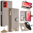 For Motorola Moto G Stylus 5G 2024 Crossbody Chain Fishtail Litchi Leather Phone Case(Grey) - Motorola Cases by PMC TechLife | Online Shopping South Africa | PMC TechLife | Buy Now Pay Later Mobicred