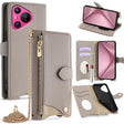 For Huawei Pura 70 Crossbody Chain Fishtail Litchi Leather Phone Case(Grey) - Huawei Cases by PMC TechLife | Online Shopping South Africa | PMC TechLife | Buy Now Pay Later Mobicred