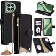 For OnePlus Ace 3 Pro Crossbody Chain Fishtail Litchi Leather Phone Case(Black) - OnePlus Cases by PMC TechLife | Online Shopping South Africa | PMC TechLife | Buy Now Pay Later Mobicred