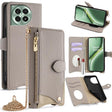 For OnePlus Ace 3 Pro Crossbody Chain Fishtail Litchi Leather Phone Case(Grey) - OnePlus Cases by PMC TechLife | Online Shopping South Africa | PMC TechLife | Buy Now Pay Later Mobicred