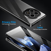 For OnePlus 13 Magnetic HD Tempered Glass Phone Case(Silver)