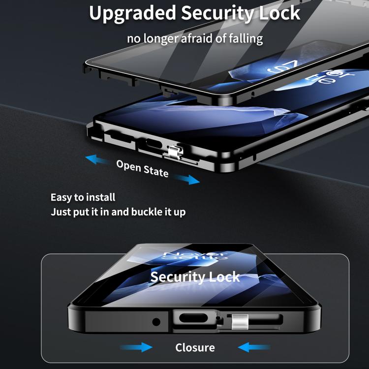 For OnePlus 13 Magnetic HD Tempered Glass Phone Case(Silver)