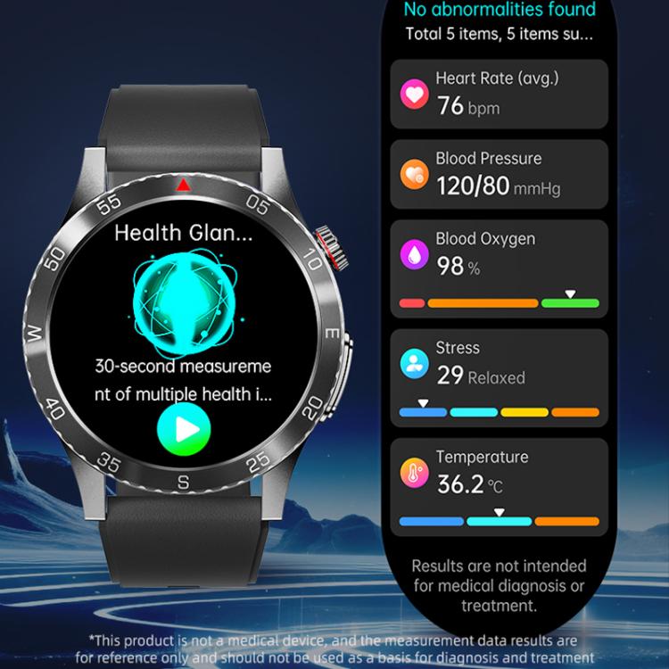 H9 1.43 inch Silicone Strap ECG Smart Watch Supports Bluetooth Calls/Smart Voice Assistant(Red)