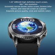 H9 1.43 inch Silicone Strap ECG Smart Watch Supports Bluetooth Calls/Smart Voice Assistant(Black)